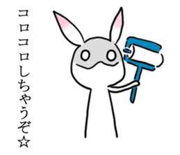 Rabbit of the pink ear 3 sticker #4298765