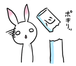 Rabbit of the pink ear 3 sticker #4298766