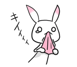 Rabbit of the pink ear 3 sticker #4298768