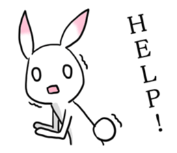 Rabbit of the pink ear 3 sticker #4298771