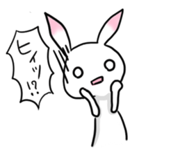 Rabbit of the pink ear 3 sticker #4298773