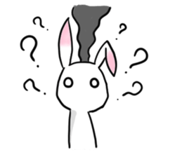 Rabbit of the pink ear 3 sticker #4298774