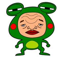 The Green Frog Man sticker #4298944