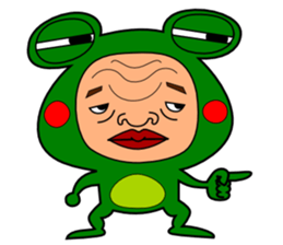 The Green Frog Man sticker #4298945
