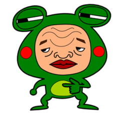 The Green Frog Man sticker #4298946