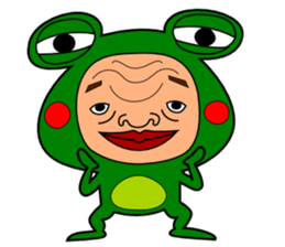 The Green Frog Man sticker #4298947