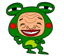The Green Frog Man sticker #4298948