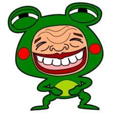 The Green Frog Man sticker #4298949