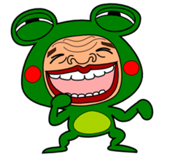 The Green Frog Man sticker #4298950