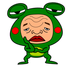 The Green Frog Man sticker #4298951