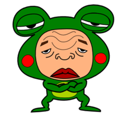 The Green Frog Man sticker #4298952