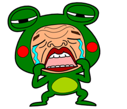 The Green Frog Man sticker #4298954