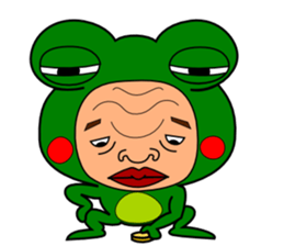 The Green Frog Man sticker #4298956
