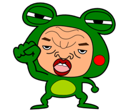 The Green Frog Man sticker #4298957