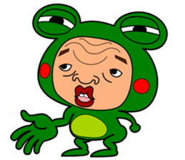 The Green Frog Man sticker #4298961