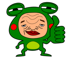The Green Frog Man sticker #4298962