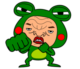The Green Frog Man sticker #4298964