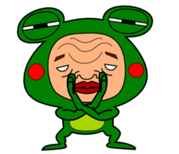 The Green Frog Man sticker #4298965