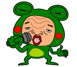 The Green Frog Man sticker #4298966
