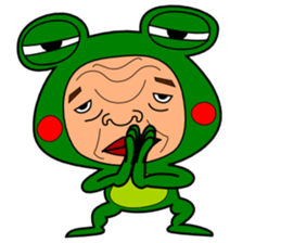 The Green Frog Man sticker #4298967
