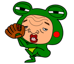 The Green Frog Man sticker #4298968