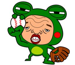 The Green Frog Man sticker #4298969