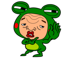 The Green Frog Man sticker #4298972