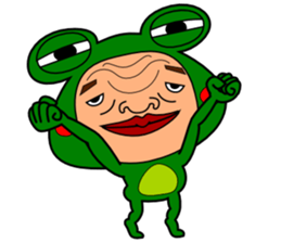 The Green Frog Man sticker #4298973