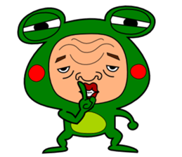 The Green Frog Man sticker #4298976