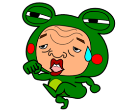 The Green Frog Man sticker #4298978