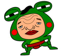 The Green Frog Man sticker #4298979