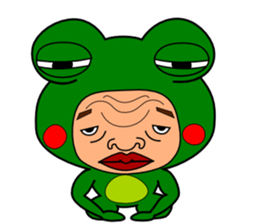The Green Frog Man sticker #4298983
