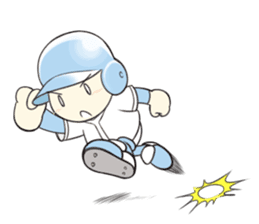 Super baseball hero -'Mr. Round Head'- sticker #4298985
