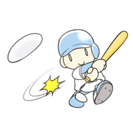 Super baseball hero -'Mr. Round Head'- sticker #4298986