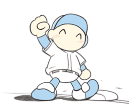 Super baseball hero -'Mr. Round Head'- sticker #4298987
