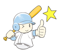 Super baseball hero -'Mr. Round Head'- sticker #4298988