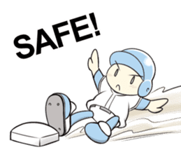 Super baseball hero -'Mr. Round Head'- sticker #4298989