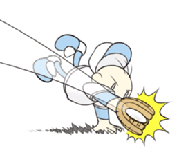 Super baseball hero -'Mr. Round Head'- sticker #4298990