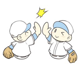 Super baseball hero -'Mr. Round Head'- sticker #4298991