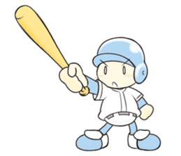 Super baseball hero -'Mr. Round Head'- sticker #4298992