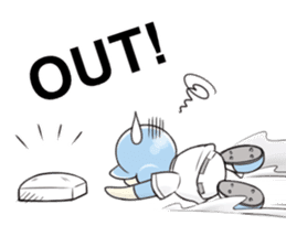 Super baseball hero -'Mr. Round Head'- sticker #4298993