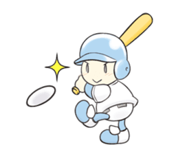 Super baseball hero -'Mr. Round Head'- sticker #4298994