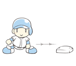 Super baseball hero -'Mr. Round Head'- sticker #4298997