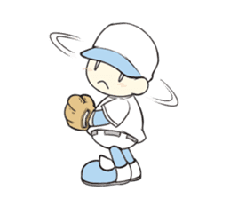 Super baseball hero -'Mr. Round Head'- sticker #4299000