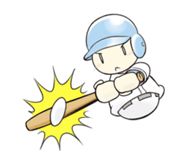 Super baseball hero -'Mr. Round Head'- sticker #4299001