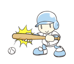 Super baseball hero -'Mr. Round Head'- sticker #4299002
