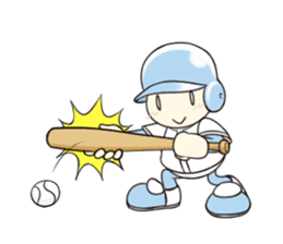 Super baseball hero -'Mr. Round Head'- sticker #4299002