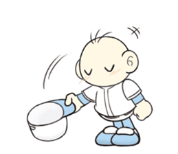 Super baseball hero -'Mr. Round Head'- sticker #4299004