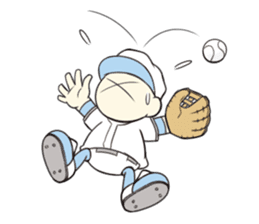 Super baseball hero -'Mr. Round Head'- sticker #4299006