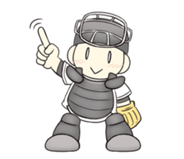 Super baseball hero -'Mr. Round Head'- sticker #4299008